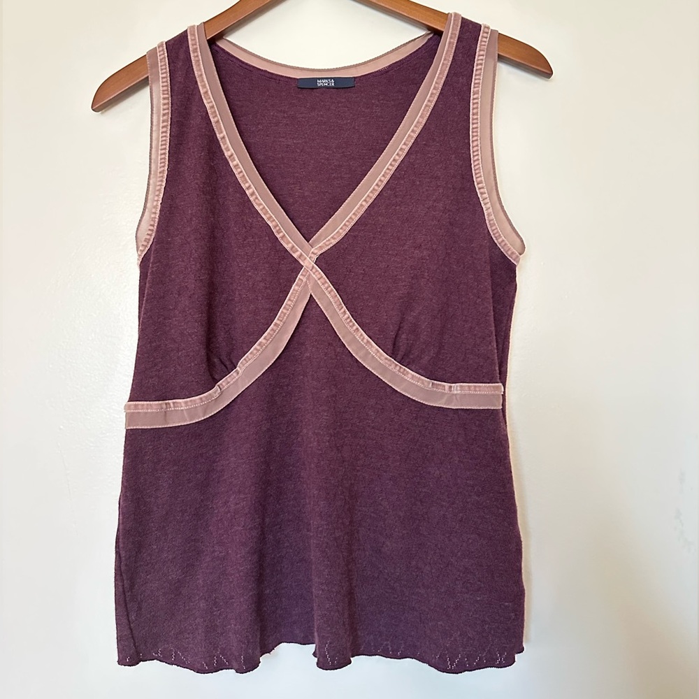 2000s purple top with frill detailing